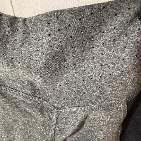 Women's Nike One Dri-Fit, Mesh Color-Block Training Leggings, Grey/Black, Sz M - Picture 7 of 7